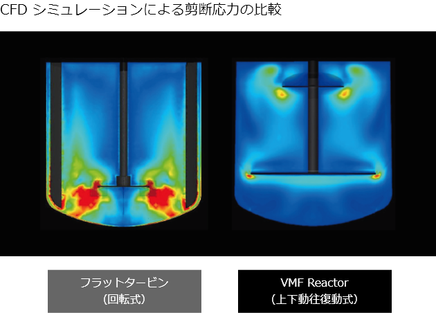 CFD シミュレーションによる剪断応力の比較